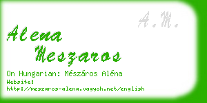 alena meszaros business card